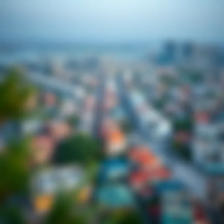 Vibrant Neighborhoods in Dubai Aerial view of Dubai showcasing vibrant neighborhoods