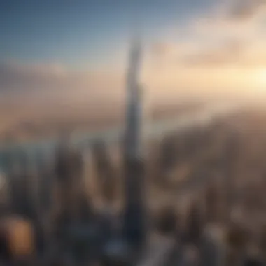 Aeternitas Tower Architectural Brilliance Stunning architectural view of Aeternitas Tower against the Dubai skyline