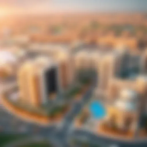 Residential Elegance at Al Badia Festival City Panoramic view of Al Badia Festival City's residential areas