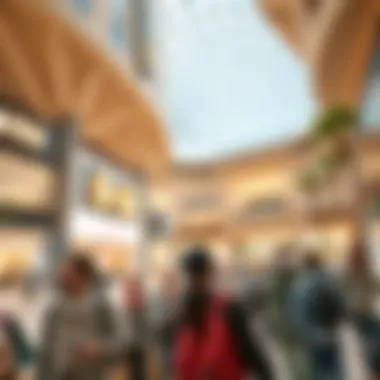 Crowd of visitors enjoying the ambiance of Al Bawadi Mall