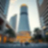 Stunning facade of Al Dana Tower showcasing modern architectural design