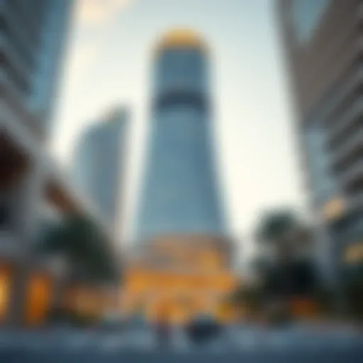 Stunning facade of Al Dana Tower showcasing modern architectural design