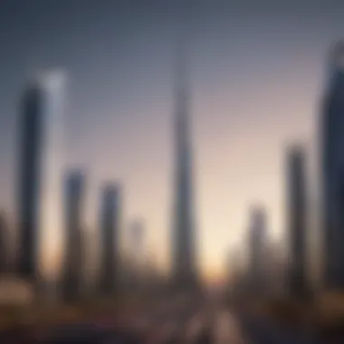 Panoramic View of Al Noor Tower Panoramic view of Al Noor Tower amidst Dubai's modern buildings