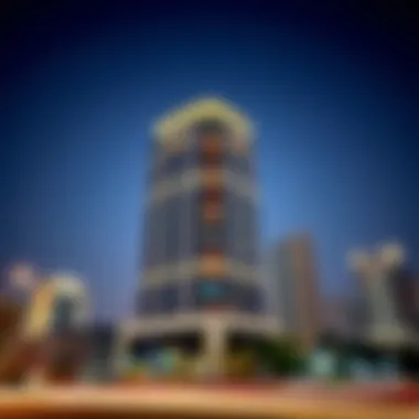 Illuminated Night View of Al Sharafi Building Night view of Al Sharafi Building illuminated