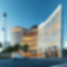 Stunning architectural view of Al Twar Center showcasing modern design features.