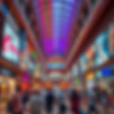 A bustling shopping area within Al-Twar Centre.