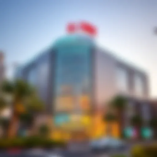 Exterior view of Al-Twar Centre showcasing modern architecture.