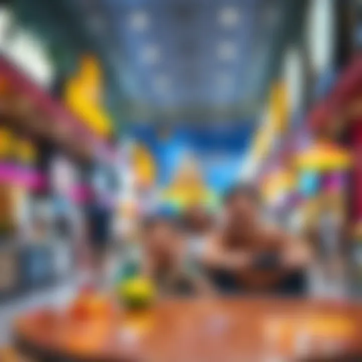 A family enjoying leisure time at Al-Twar Centre's entertainment zone.