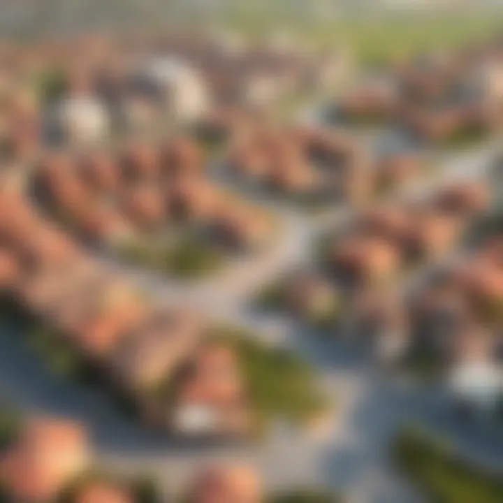 Vibrant Community Layout of Al Wasl Village Aerial view of Al Wasl Village Muhaisnah highlighting its vibrant community and green spaces