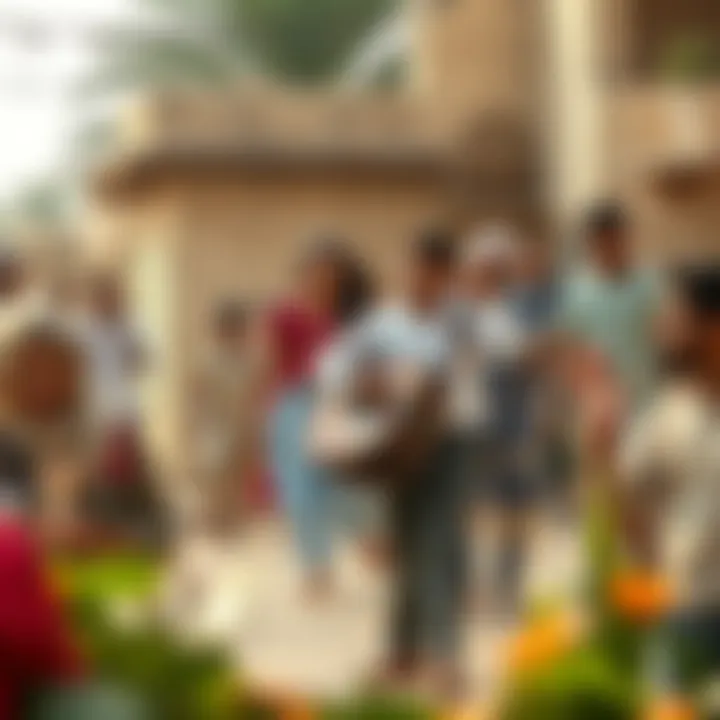 Cultural Richness in Al Wasl Village Cultural event celebration in Al Wasl Village, showcasing local traditions and community spirit