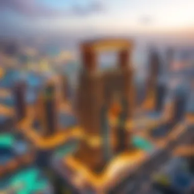 Aerial View of Al Yasmeen Building Stunning aerial view of Al Yasmeen Building showcasing its architectural brilliance against the Dubai skyline