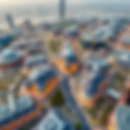 Aerial view of Alghadeer showcasing modern developments