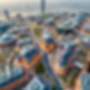 Aerial view of Alghadeer showcasing modern developments