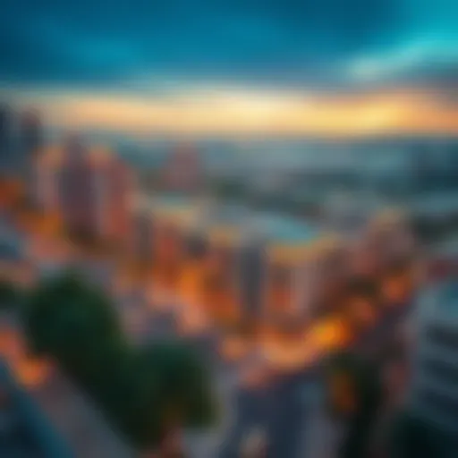 Vibrant Azizi Properties Development Aerial view of a vibrant Azizi Properties development