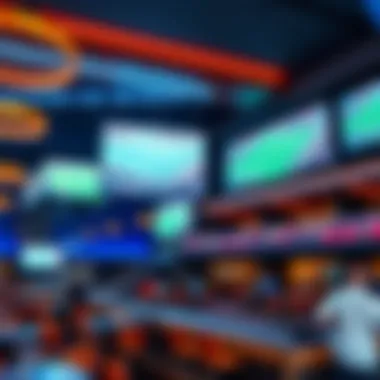 Upscale Venue with Large Screens Upscale venue with large screens