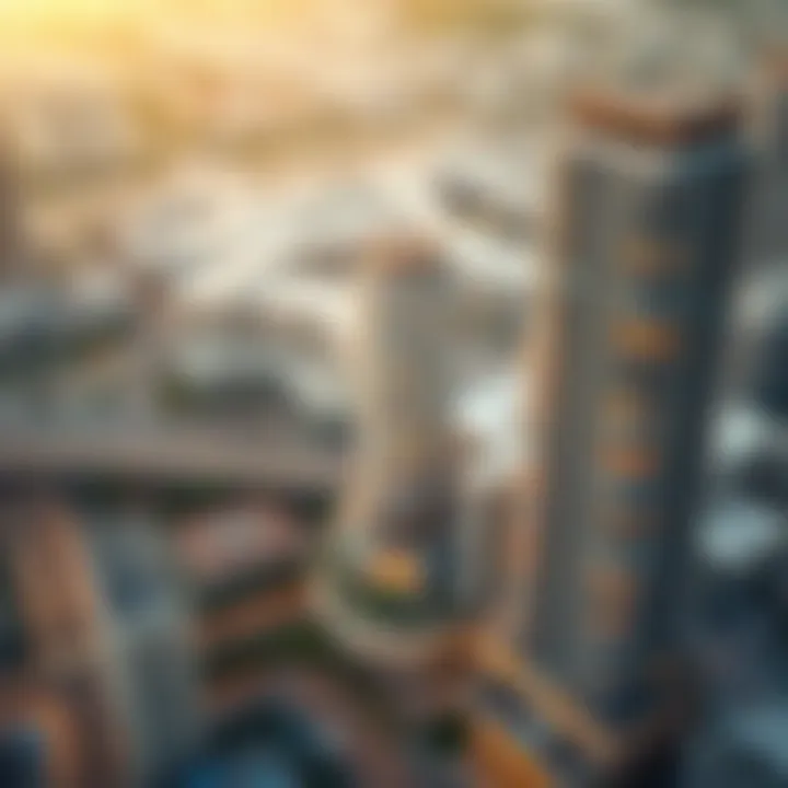 Architectural Elegance of Bloom Towers Aerial view showcasing the architectural elegance of Bloom Towers