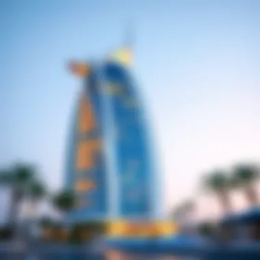 Stunning Facade of Burj Al Arab Luxurious exterior of Burj Al Arab