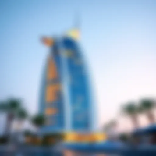 Stunning Facade of Burj Al Arab Luxurious exterior of Burj Al Arab