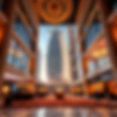 Grand Lobby of Burj Al Arab Opulent interior lobby of Burj Al Arab