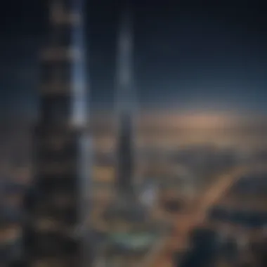 Burj Khalifa Night Illumination Burj Khalifa illuminated at night