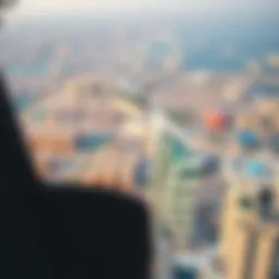 Panoramic view from Burj Khalifa's observation deck
