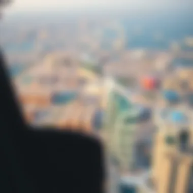 Panoramic view from Burj Khalifa's observation deck