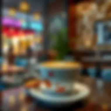 Exquisite Coffee Art in Business Bay Artistic coffee presentation at a café