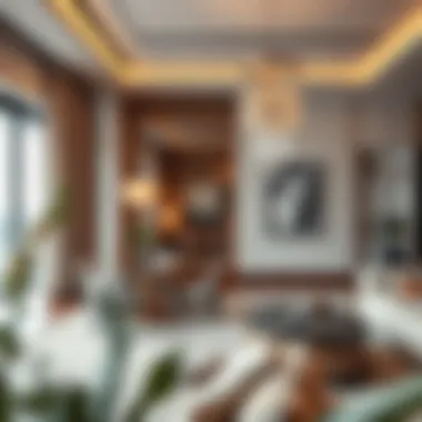 Interior design elements of a residence in Como Residence Palm, showcasing elegance