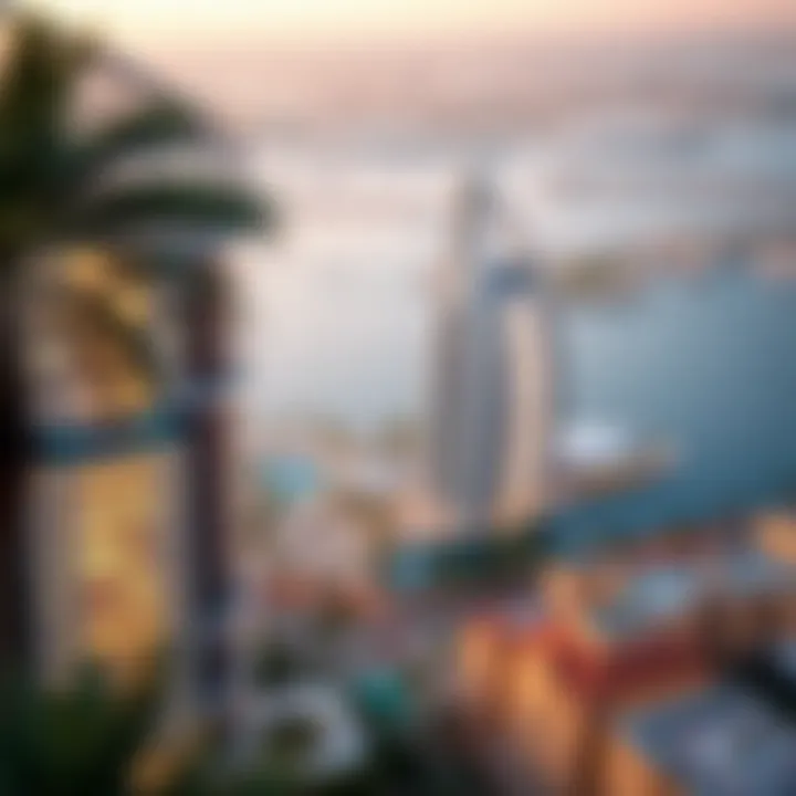 A panoramic view of the surrounding area, emphasizing the prime location of Como Residence Palm