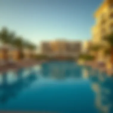 Luxurious pool area at Como Residence Palm, highlighting leisure amenities