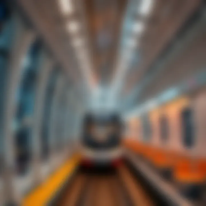 Interior Design of JBR 1 Tram Station The interior design of JBR 1 Tram Station emphasizing passenger flow and comfort