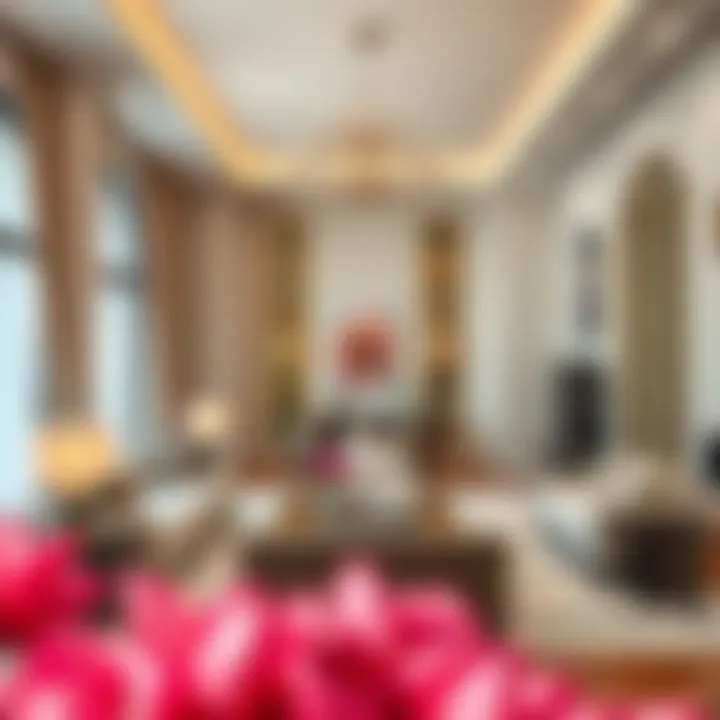 Luxurious interior of a villa highlighting modern living spaces