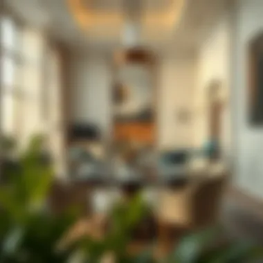 Elegant dining area arranged for a refined meal