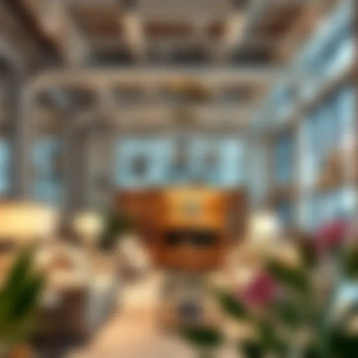 Trendy furniture store interior with diverse selections