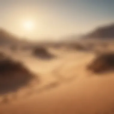 Majestic Dubai Desert Landscape Breathtaking view of the Dubai desert landscape