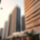 Modern High-Rise Architecture in Dubai A modern high-rise building in Dubai showcasing advanced architecture.