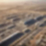 Aerial view of Jebel Ali Industrial Area showcasing diverse facilities