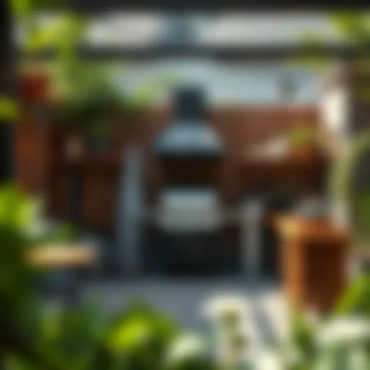 Efficient Layout for a Functional Barbecue Space A well-organized barbecue layout showcasing efficient space planning