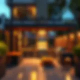 Stylish outdoor barbecue area with modern design