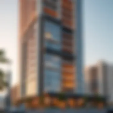 Modern Design of Creek Harbour Tower 2 Architectural facade of Creek Harbour Tower 2 showcasing modern design elements