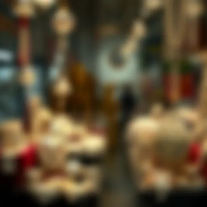 Local Dubai market showcasing silver jewelry