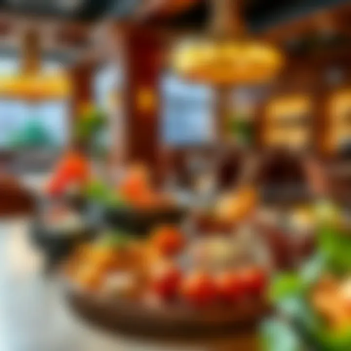 Gourmet Culinary Selection in Dubai Hills A selection of gourmet dishes from various restaurants in Dubai Hills