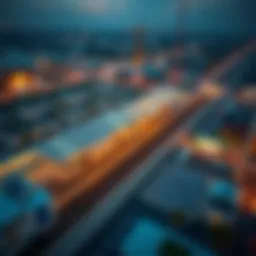 Aerial view of Dip Metro Station 2 showcasing its modern architecture and surrounding area