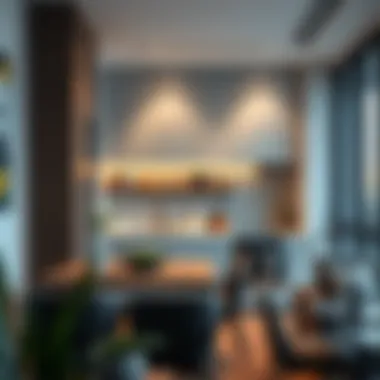 Modern Kitchen Layout Modern kitchen layout in a Discovery Gardens apartment