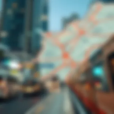 Navigating Dubai’s Public Transport Network Map of public transport routes in Dubai