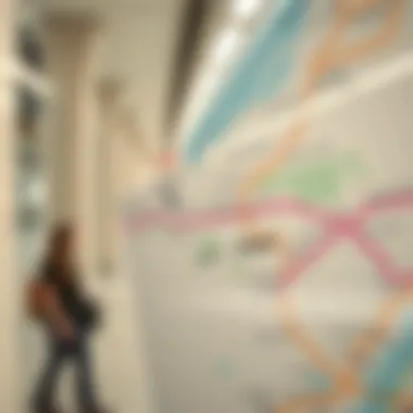 Map highlighting Dubai's public transportation routes