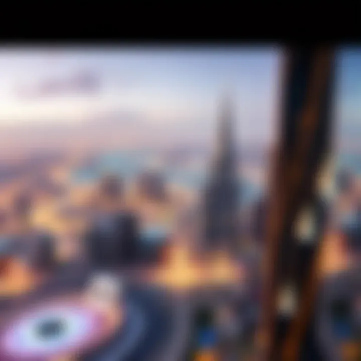 Panoramic Skyline View from Elite Residences Tower View from the top of Elite Residences Tower showcasing Dubai skyline