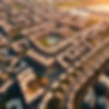 Aerial View of Emaar South Aerial view of the Emaar South community showcasing residential areas and green spaces