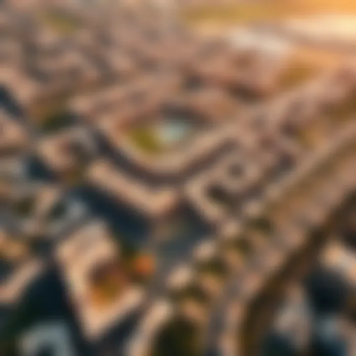 Aerial View of Emaar South Aerial view of the Emaar South community showcasing residential areas and green spaces