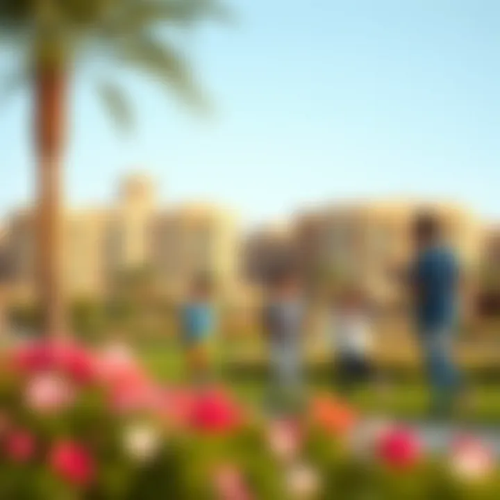 Community Lifestyle in Emaar South Community lifestyle in Emaar South with families enjoying outdoor activities